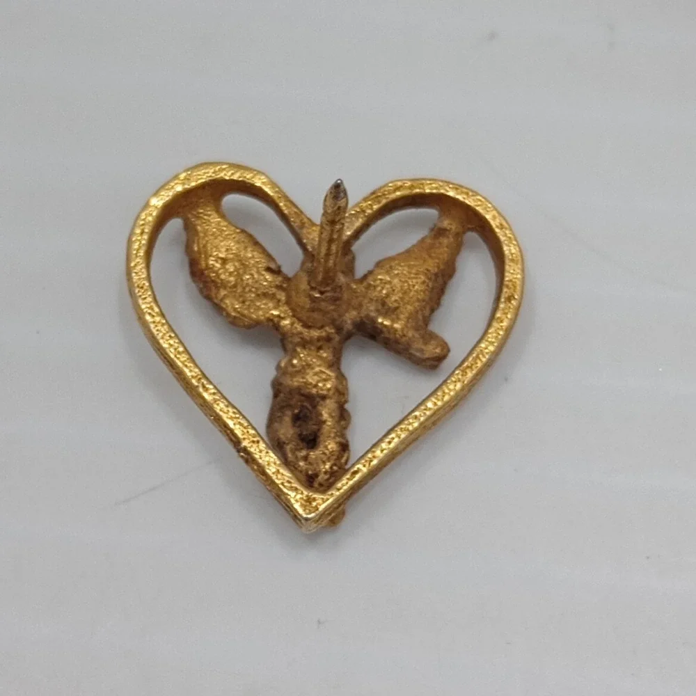 Vintage Angel Pin Lot JJ Rhinestone‎ Brooch Charms Gold Tone